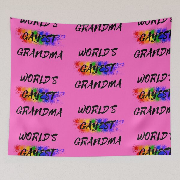 Item preview, World's Gayest Grandma Gay Grandmother Pride In Pink designed and sold by LuckyKermit.