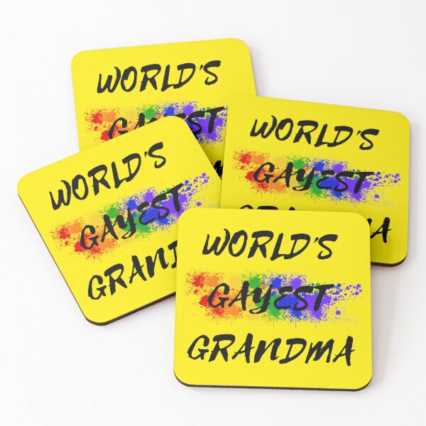 Item preview, World's Gayest Grandma Gay Grandmother Pride In Yellow designed and sold by LuckyKermit.
