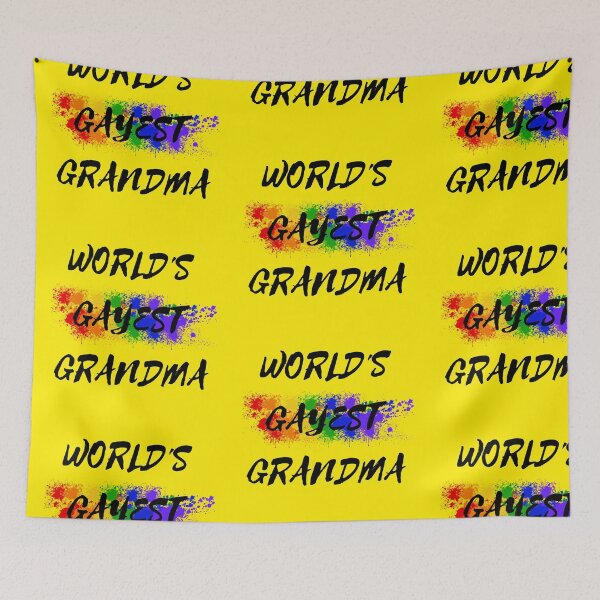 Item preview, World's Gayest Grandma Gay Grandmother Pride In Yellow designed and sold by LuckyKermit.