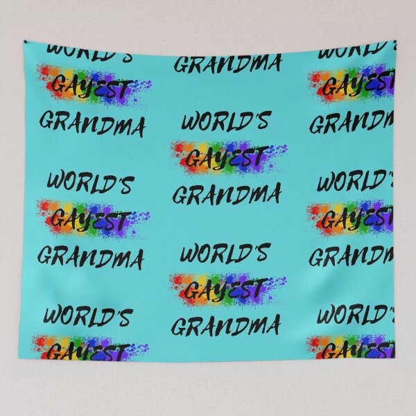 Item preview, World's Gayest Grandma Gay Grandmother Pride In Cyan designed and sold by LuckyKermit.
