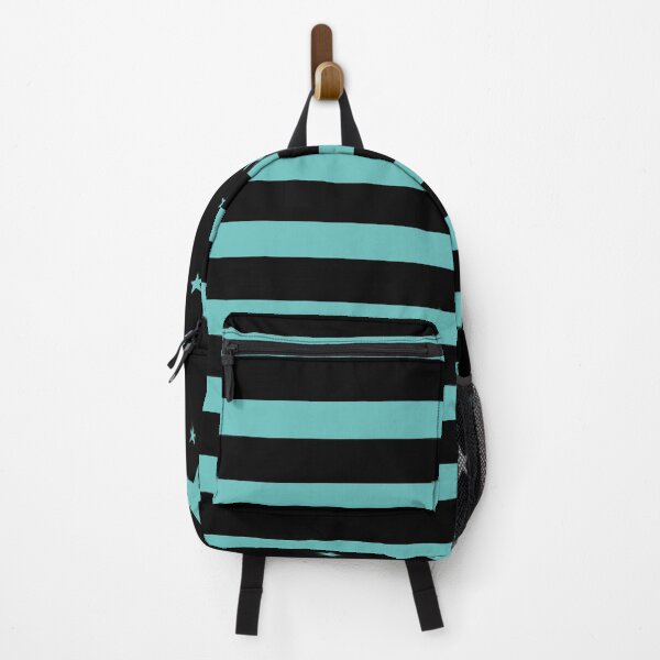 Item preview, Stripes black and teal, stars and pink pattern designed and sold by Pau Baz.