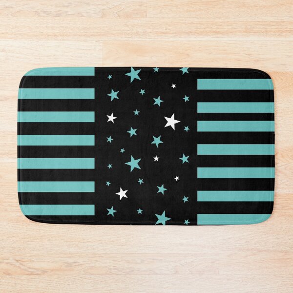 Item preview, Stripes black and teal, stars and pink pattern designed and sold by Pau Baz.
