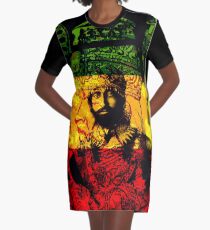 Rasta Haile Selassie Natural Mystic Lion of Judah Graphic T-Shirt Dress