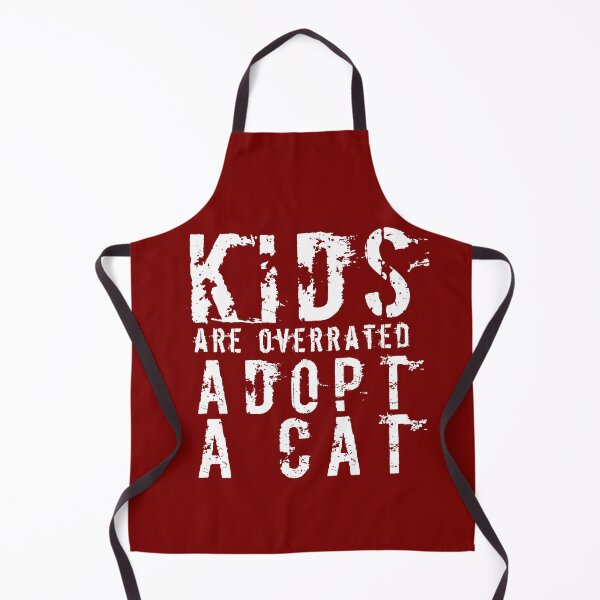 Item preview, Kids Are Overrated Adopt A Cat, White Text, Distressed White Font designed and sold by Design-Maniya.