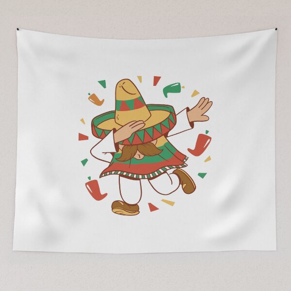 Item preview, Mexican man dabbing funny designed and sold by Cyrenaica 1949.