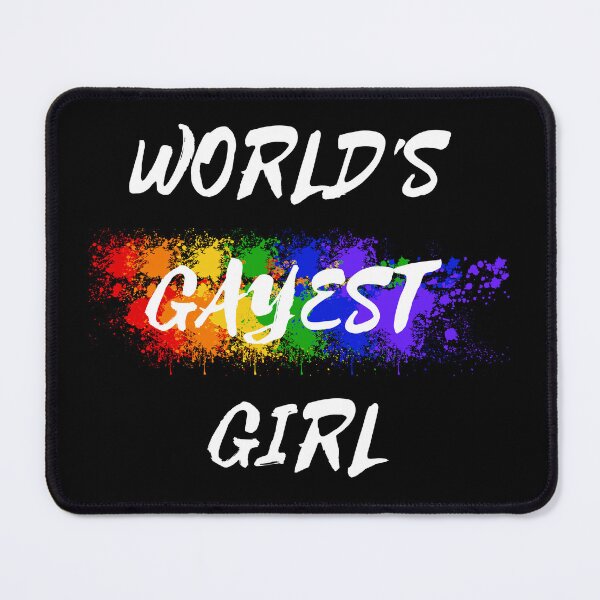 Item preview, World's Gayest Girl Color Splash Lesbian Pride For Sapphics In Black designed and sold by LuckyKermit.