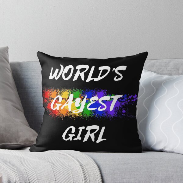 Item preview, World's Gayest Girl Color Splash Lesbian Pride For Sapphics In Black designed and sold by LuckyKermit.