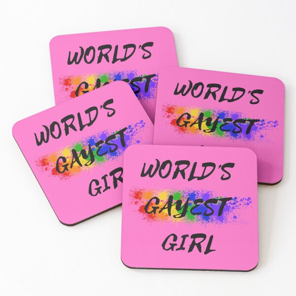 Item preview, World's Gayest Girl Color Splash Lesbian Pride For Sapphics In Pink designed and sold by LuckyKermit.