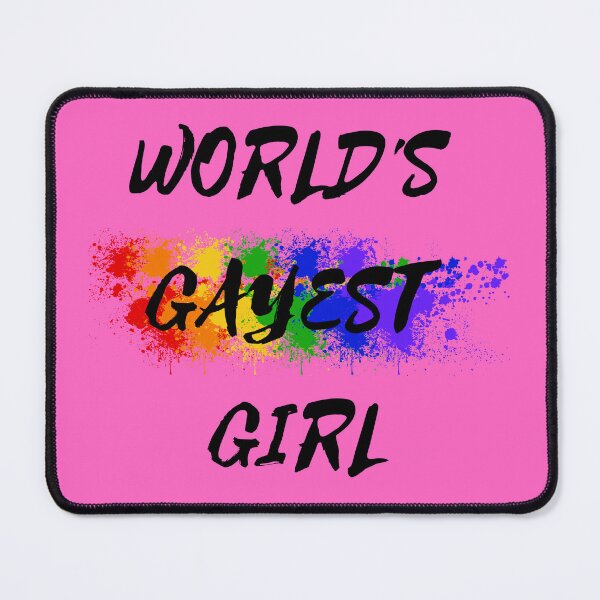 Item preview, World's Gayest Girl Color Splash Lesbian Pride For Sapphics In Pink designed and sold by LuckyKermit.