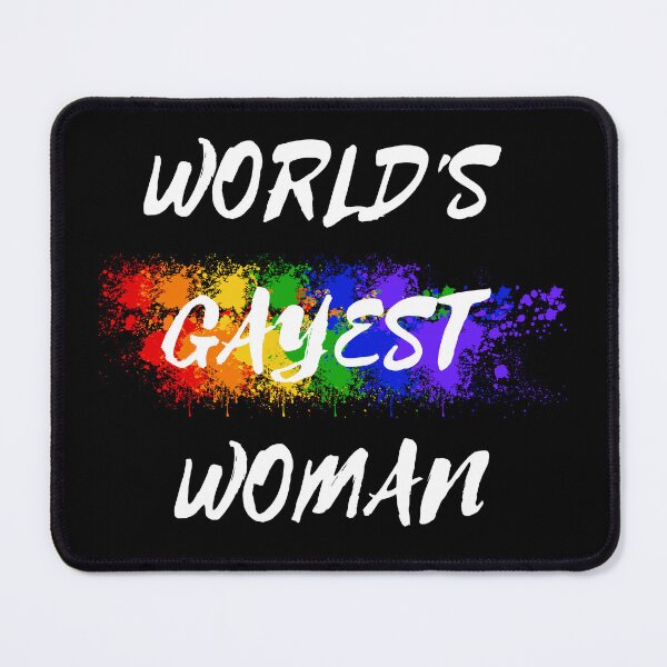 Item preview, World's Gayest Woman Color Splash Lesbian Pride In Black designed and sold by LuckyKermit.