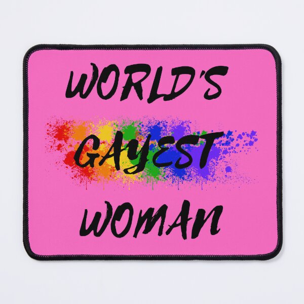 Item preview, World's Gayest Woman Color Splash Lesbian Pride In Pink designed and sold by LuckyKermit.