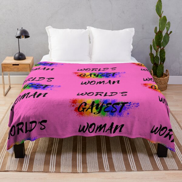 Item preview, World's Gayest Woman Color Splash Lesbian Pride In Pink designed and sold by LuckyKermit.