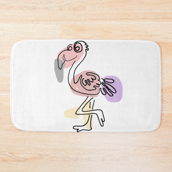 Item preview, Cute Artsy Pink Flamingo Bird Abstract Line Art designed and sold by Nature's Fancy.