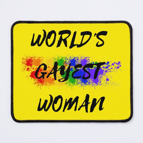 Item preview, World's Gayest Woman Color Splash Lesbian Pride In Yellow designed and sold by LuckyKermit.