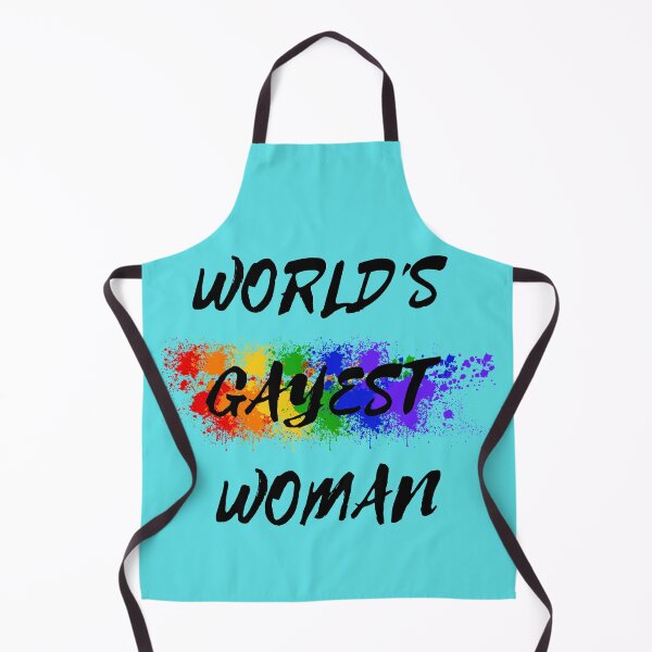 Item preview, World's Gayest Woman Color Splash Lesbian Pride In Cyan designed and sold by LuckyKermit.