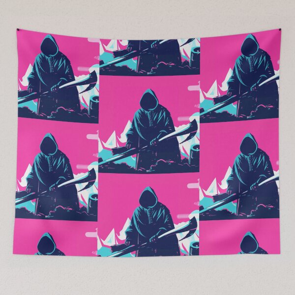 Item preview, Vaporwave Grim Reaper designed and sold by brandonpickus.