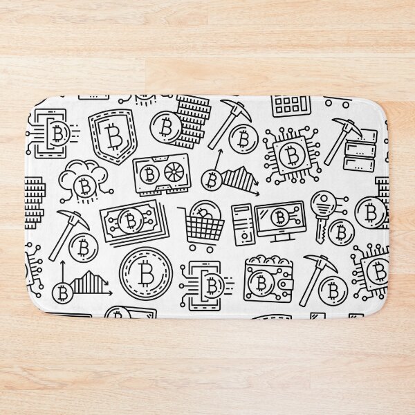Item preview, Bitcoin Pattern in Black (Bitcoin Mining, Bitcoin Cash) designed and sold by CryptoBeings.
