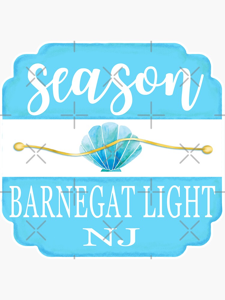 "BARNEGAT LIGHT New Jersey Beach Badge" Sticker for Sale by