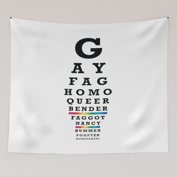 Item preview, Gay [Snellen chart] designed and sold by lazarusheart.