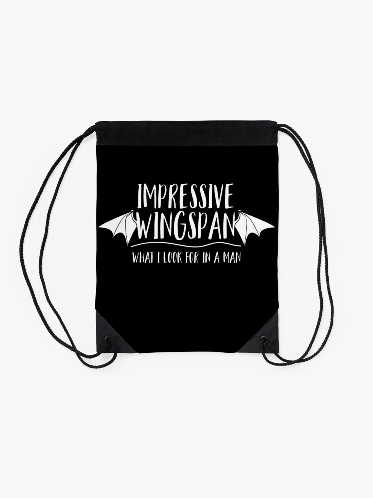 Alternate view of Impressive Wingspan - ACOTAR Drawstring Bag