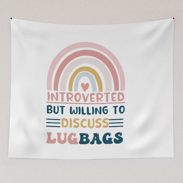 Item preview, introverted but willing to discuss lugbags designed and sold by POPLIN ⭐ ⭐ ⭐ ⭐ ⭐.