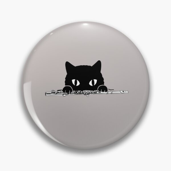 Item preview, Cat Playing Flute For A Flautist As Orchestra Musician - Cat Playing Flute designed and sold by Funwithmusic.
