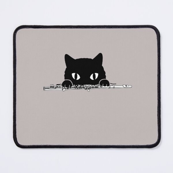 Item preview, Cat Playing Flute For A Flautist As Orchestra Musician - Cat Playing Flute designed and sold by Funwithmusic.
