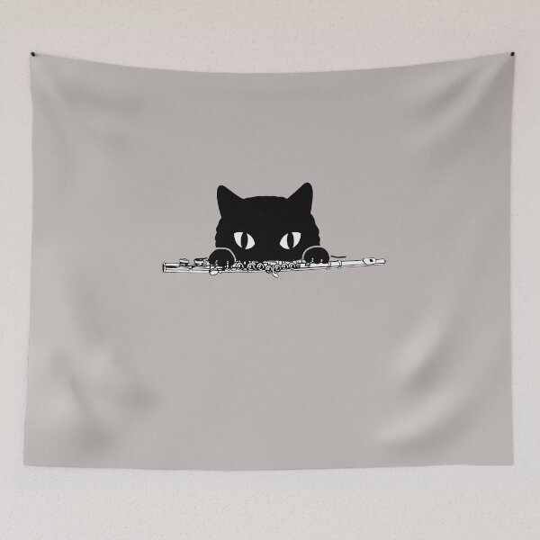 Item preview, Cat Playing Flute For A Flautist As Orchestra Musician - Cat Playing Flute designed and sold by Funwithmusic.