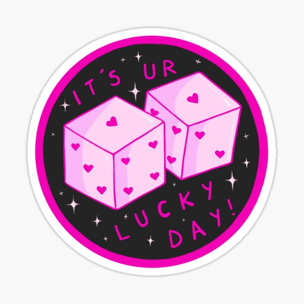 Pink Fuzzy Dice Stickers for Sale