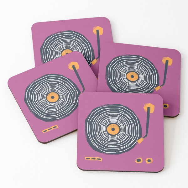 Item preview, Retro Vinyl Record Deck Design. Purple/Orange designed and sold by StudioWibblee.