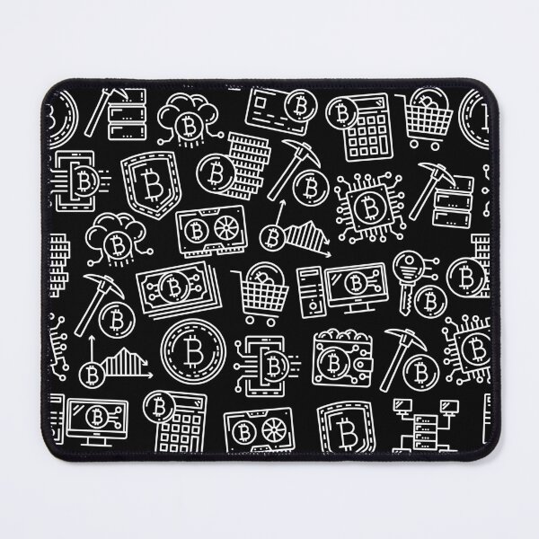 Item preview, Bitcoin Pattern in White (Bitcoin Mining, Bitcoin Cash) designed and sold by CryptoBeings.