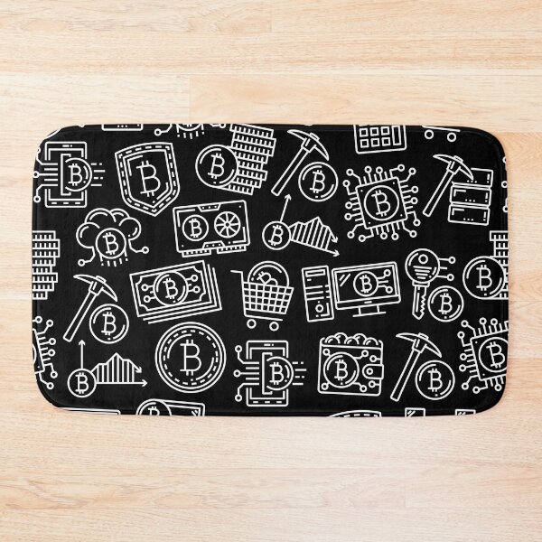 Item preview, Bitcoin Pattern in White (Bitcoin Mining, Bitcoin Cash) designed and sold by CryptoBeings.