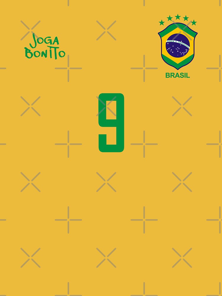 Brazil Football Team Soccer Retro Jersey Joga Bonito Number 9 | Art Board  Print