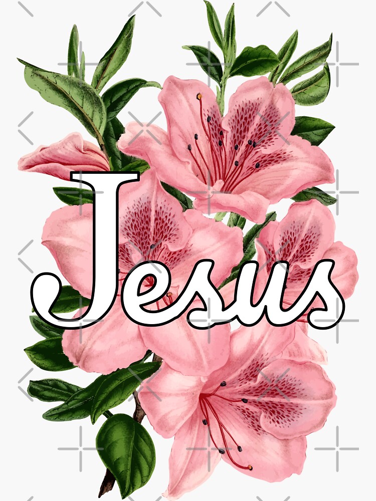 What Would Jesus Do? Floral Christian Sticker