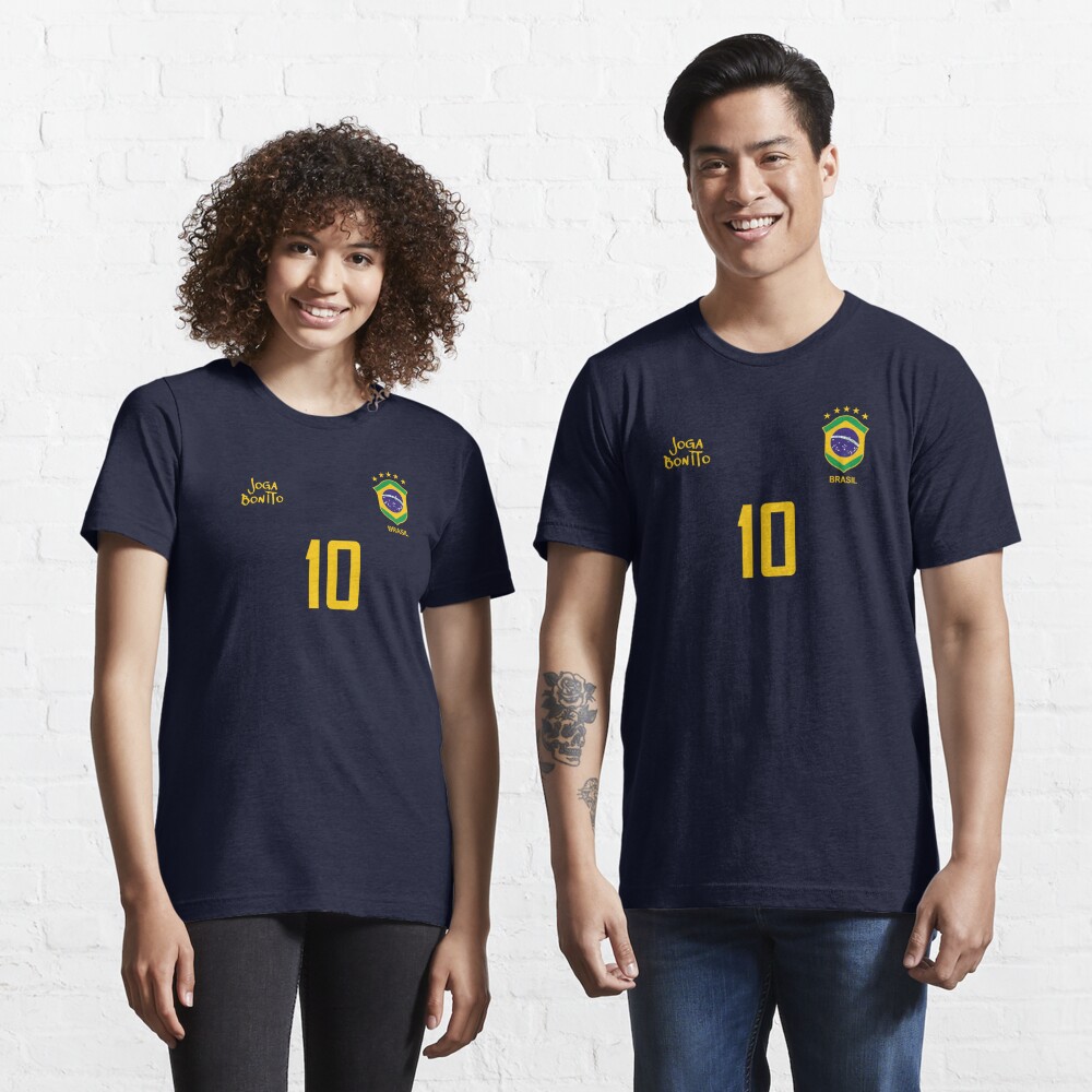 Brazil Football Team Soccer Retro Jersey Joga Bonito Number 9 Essential  T-Shirt for Sale by A World Of Football (Soccer)