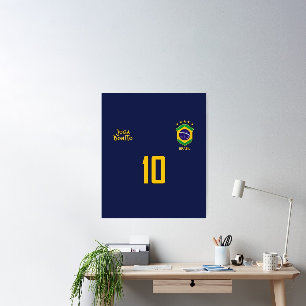 Brazil Football Team Soccer Retro Jersey Joga Bonito Number 9 | Art Board  Print