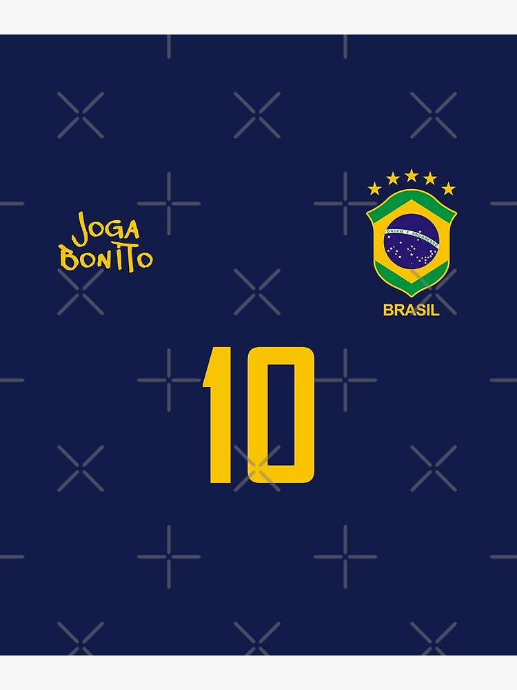 Brazil Football Team Soccer Retro Jersey Joga Bonito Number 9 | Art Board  Print