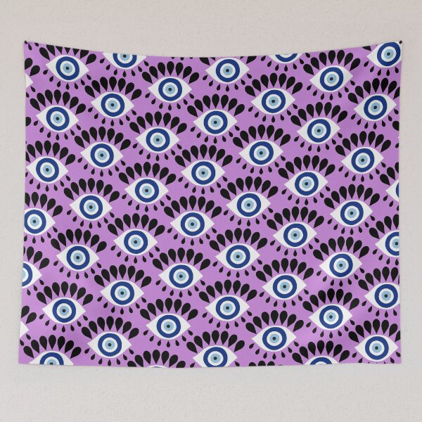 Item preview, Evil Eye Pattern on Purple Background designed and sold by kapotka.