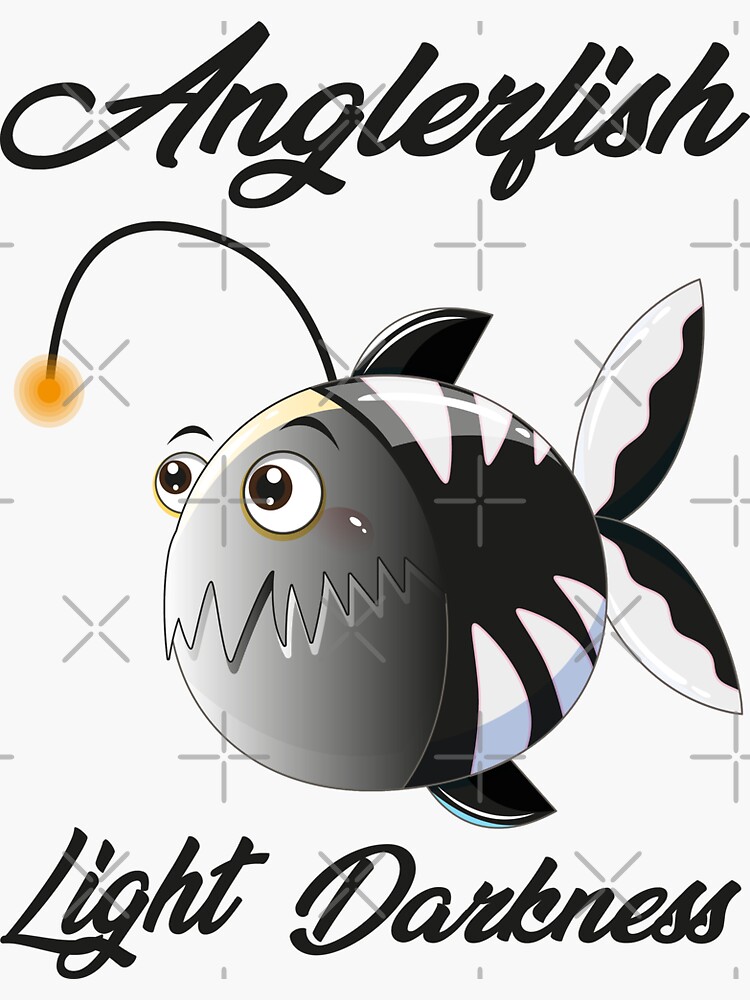 " Anglerfish Light Darkness" Sticker for Sale by justtothetop Redbubble