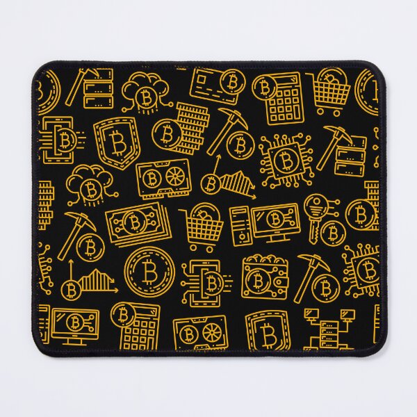 Item preview, Bitcoin Pattern in Gold (Bitcoin Mining, Bitcoin Cash) designed and sold by CryptoBeings.
