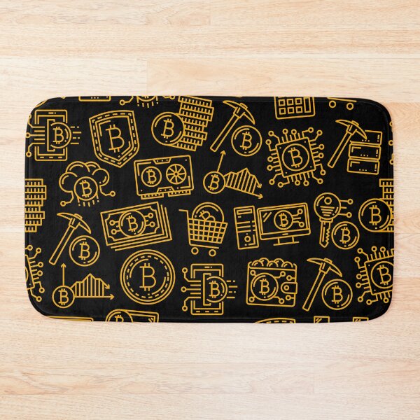 Item preview, Bitcoin Pattern in Gold (Bitcoin Mining, Bitcoin Cash) designed and sold by CryptoBeings.