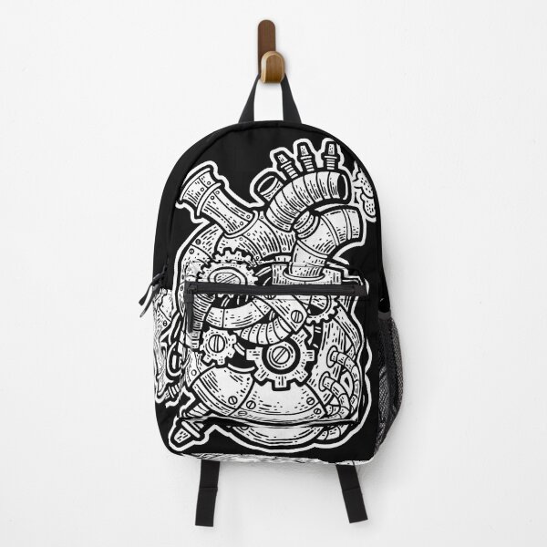 Item preview, Mechanical iron heart sketch style. Black background designed and sold by IronicEmpire.