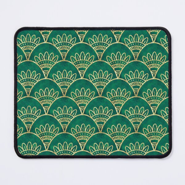 Item preview, Green and Gold Scallop Pattern designed and sold by Julie Erin Designs.