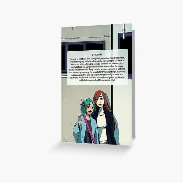 Angels with synopsis! Greeting Card