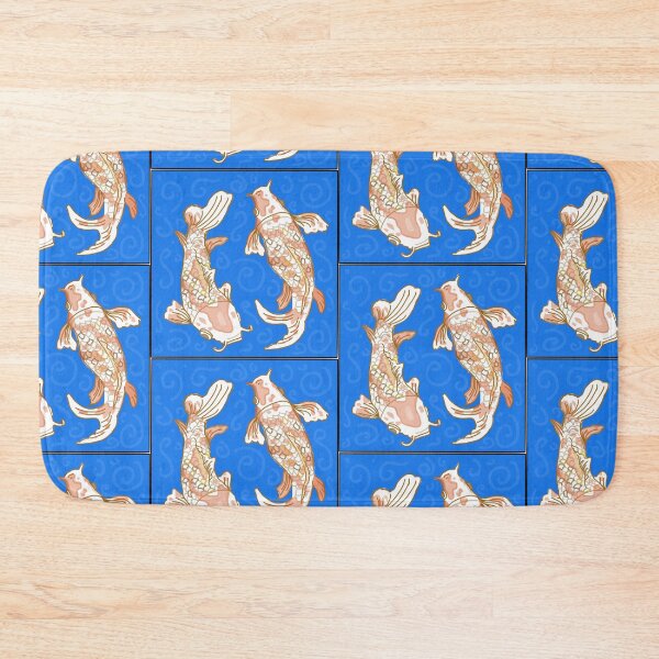 Item preview, Koi Fish on Blue Background Design  designed and sold by Ellora  Roy.