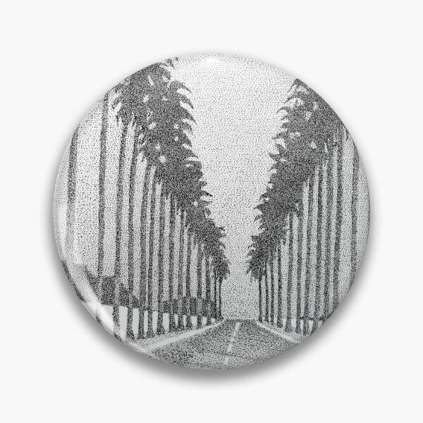 Artikelvorschau, Kalifornische Küste Dotwork-Palme-Landschaft entworfen und verkauft von BrokenLDesign.
