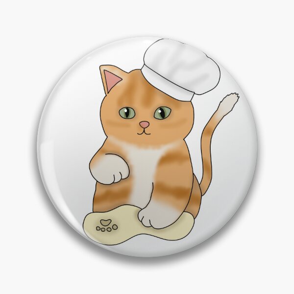 Item preview, Cat making biscuits (fluffy orange cat) designed and sold by Becky-Marie.
