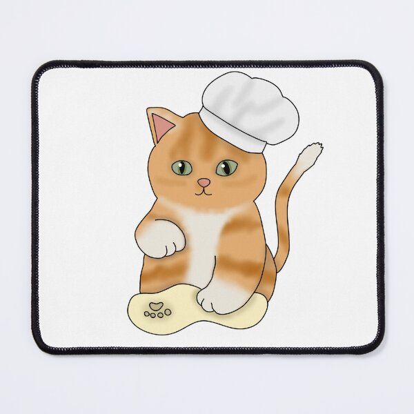 Item preview, Cat making biscuits (fluffy orange cat) designed and sold by Becky-Marie.