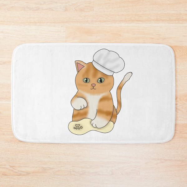Item preview, Cat making biscuits (fluffy orange cat) designed and sold by Becky-Marie.