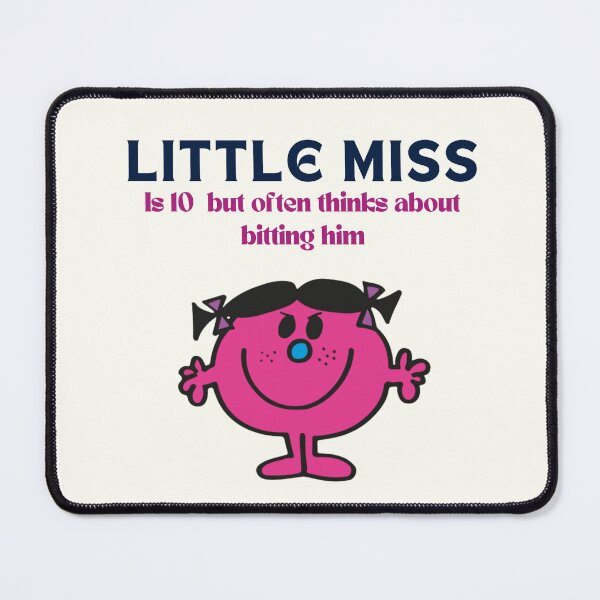 Item preview, "Little miss is 10 but often thinks about biting him" "Little miss bad character meme funny tshirts aesthetic  designed and sold by estheticianart.